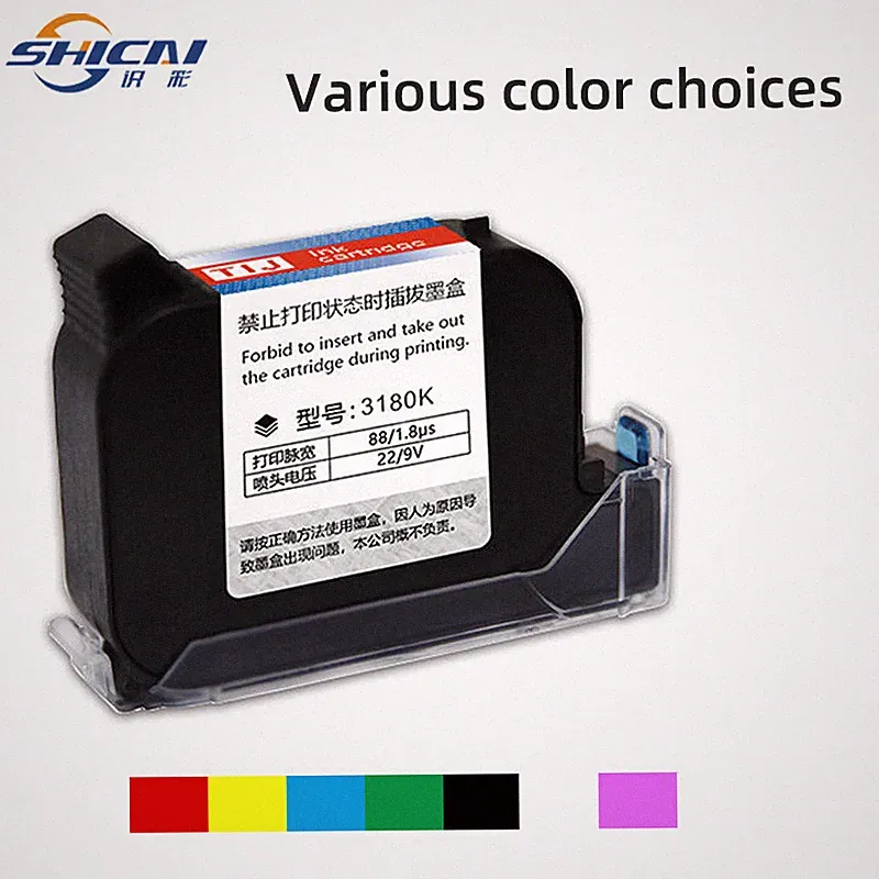 3 pieces Solvent Based Handheld Online Inkjet Printer Quick-Drying Ink Cartridge