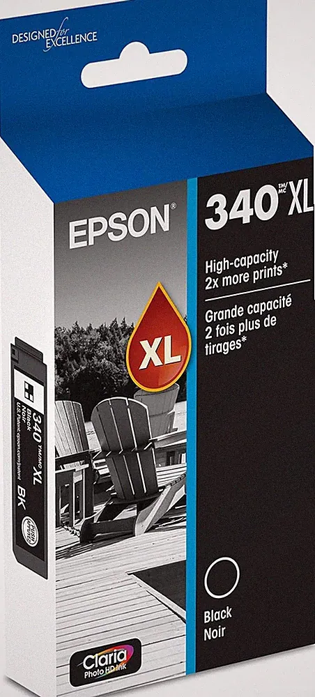 340 Claria Photo HD Ink High Capacity Black Cartridge (T340XL120-S) Works with E