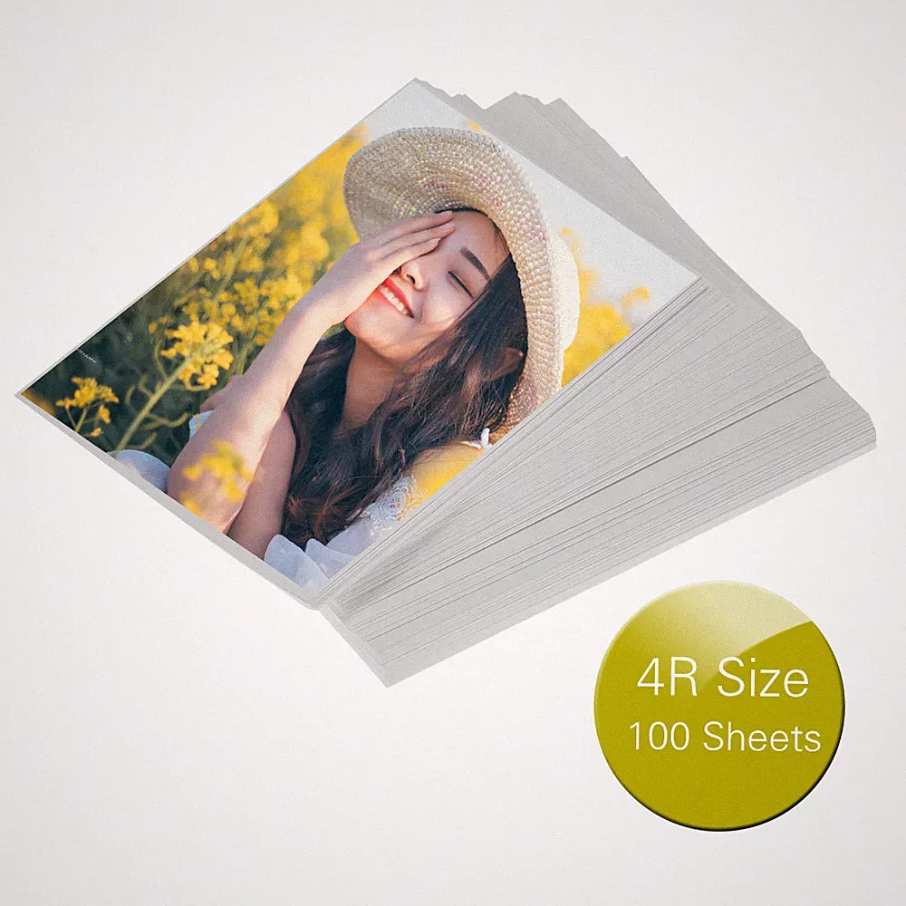 4R Glossy Adhesive Photo Paper Clearly Waterproof Color Inkjet Printer Quick-Dry