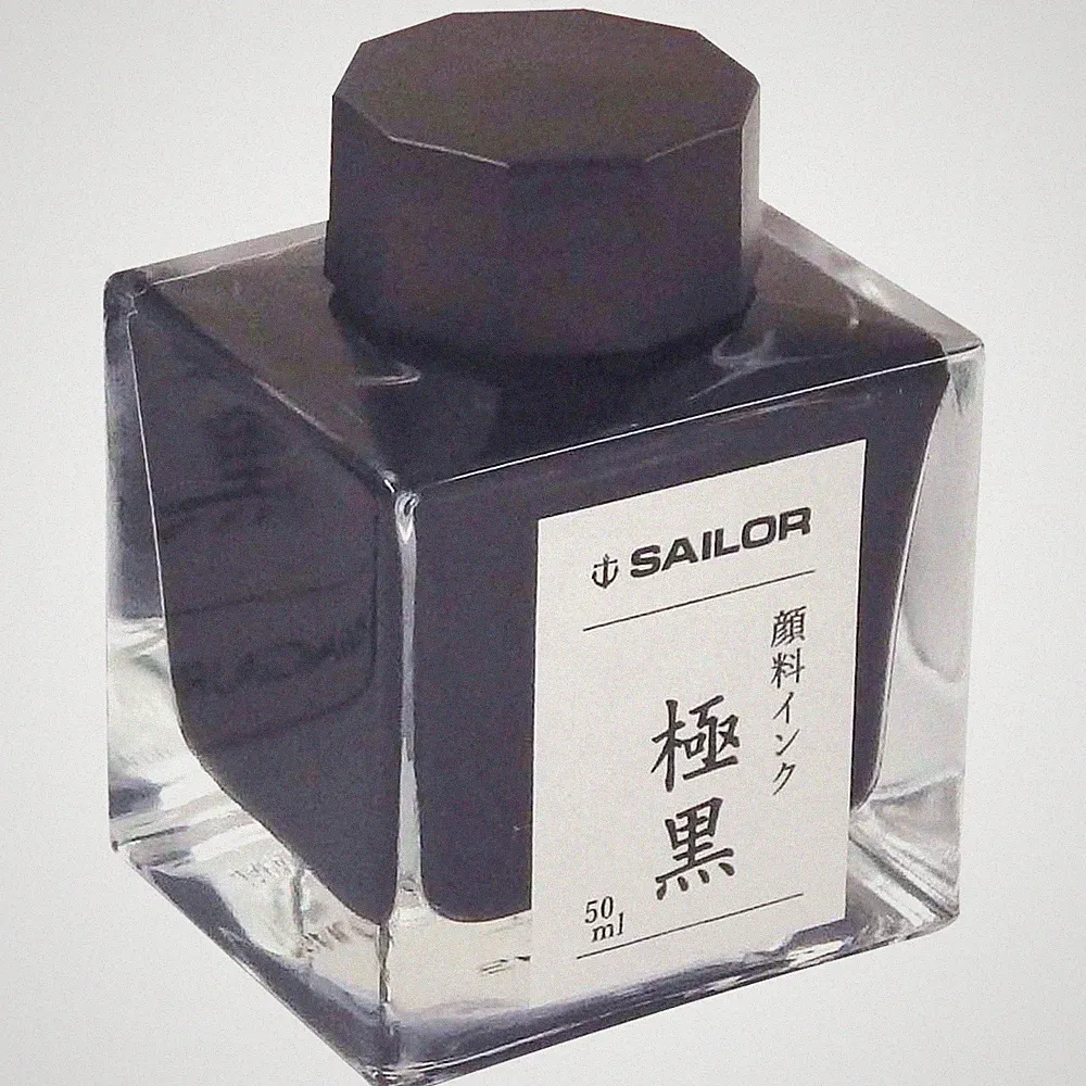 Black Liquid Ink Ultra Fine Pigment 50ml Water Resistant Clog Free Writing