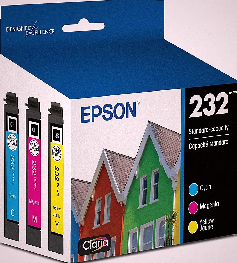 Epson 232 Claria Ink Standard Capacity Color Combo Pack (T232520-S) Works with W