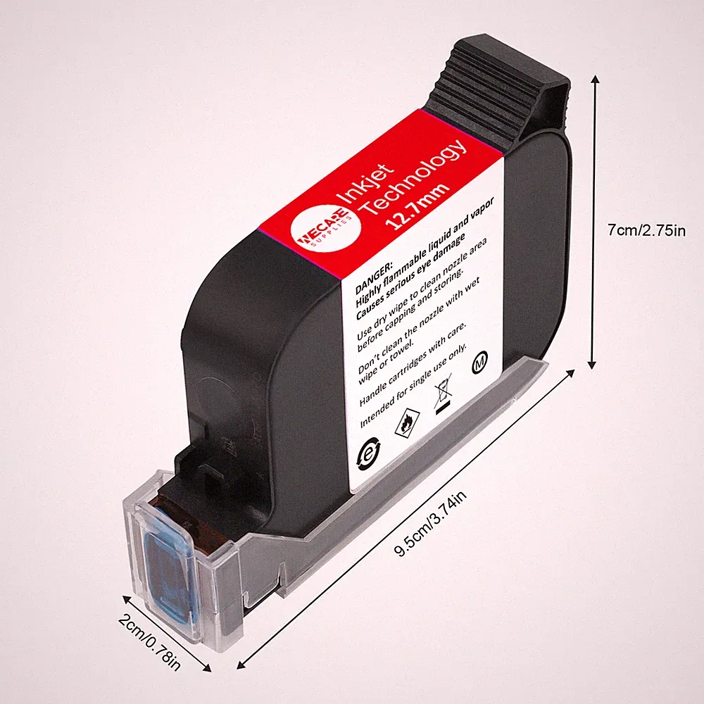Fast-Dry Black TIJ Ink Cartridge – For Handheld Inkjet Coding Printer