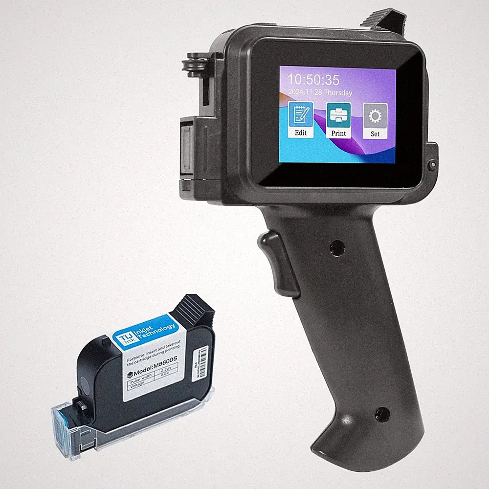 Handheld Inkjet Printer with 42ml Quick-Drying Ink Cartridge, 0.5 Inch Nozzle...