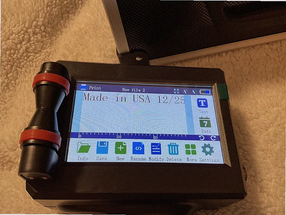 Handheld Inkjet Printer with 42ml Quick-Drying Ink Cartridge, CM-C800 Zhongmin