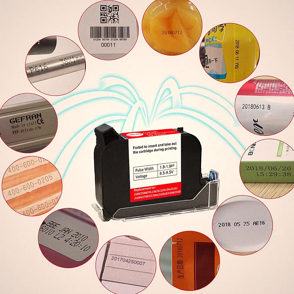 JS12M 12.7mm Quick Dry Handheld Inkjet Ink Cartridge for Unencrypted Printer