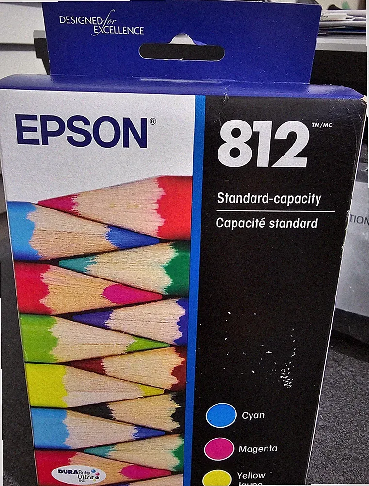 NEW EPSON 812 Durabrite Ultra Ink Standard Capacity Color Combo Pack (T812520-S)