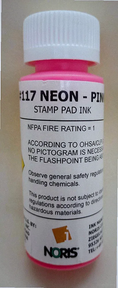 Noris #117 UV Neon Pink Quick Dry Marking Ink 2oz Bottle