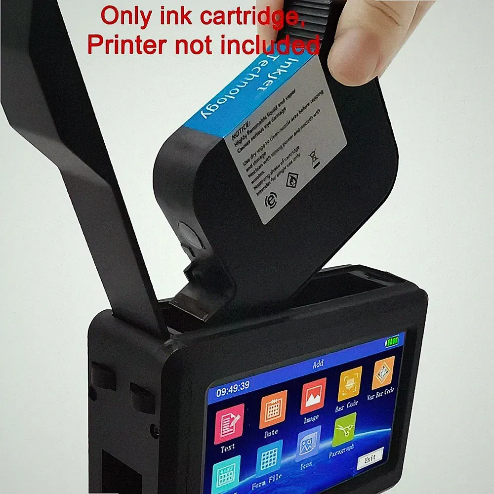 Quick Dry Ink Cartridge for Handheld Inkjet Printer 12.7mm Black