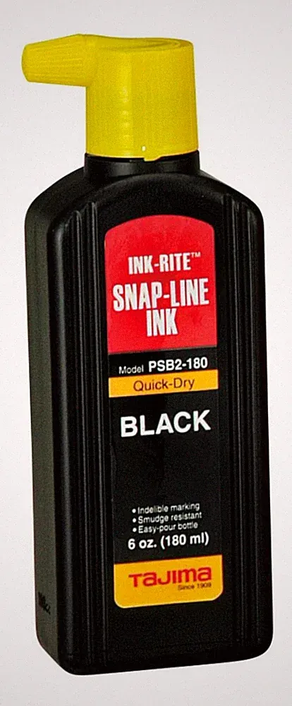 Tajima INK-RITE Quick Dry Liquid Permanent Black Ink with Easy Fill Nozzle